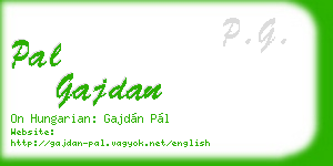 pal gajdan business card