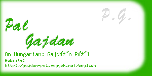 pal gajdan business card